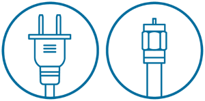Check coax cable and power cord